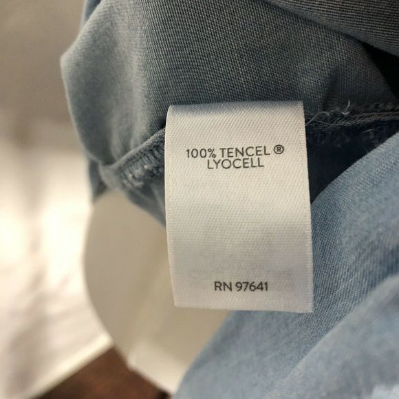 J. Jill Chambray Blue Tiered Bell Sleeve Blouse - Picture 5 of 6